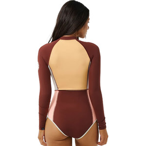 2024 Rip Curl Mujer Block Party Traje De Surf UPF 50 15ZWRV - Plum